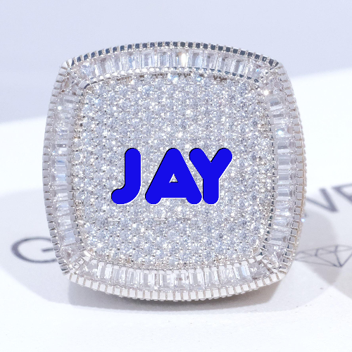 CUSTOM LETTER 3D ICED RING