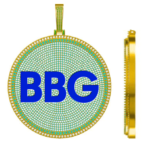 CUSTOM LETTER NECKLACE 3D BIG DISC