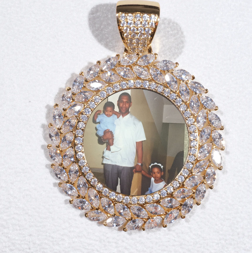 Large 3D Wheat Ear Custom Picture Pendant