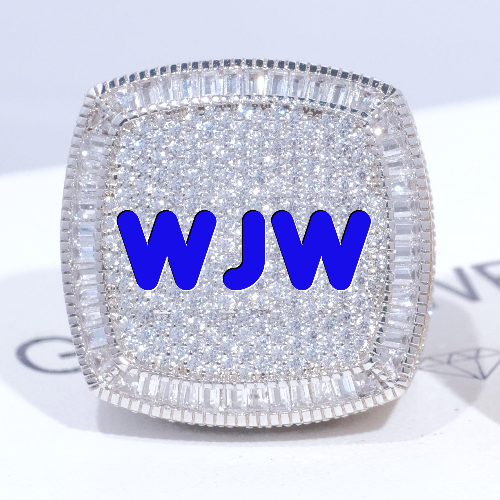 CUSTOM LETTER 3D ICED RING