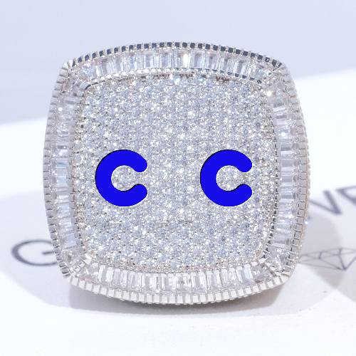 CUSTOM LETTER 3D ICED RING