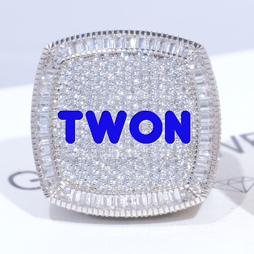 CUSTOM LETTER 3D ICED RING