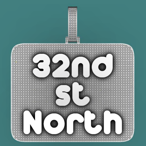 CUSTOM LETTER NECKLACE 3D BIG SQUARE