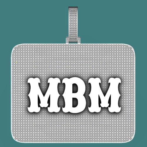 CUSTOM LETTER NECKLACE 3D BIG SQUARE
