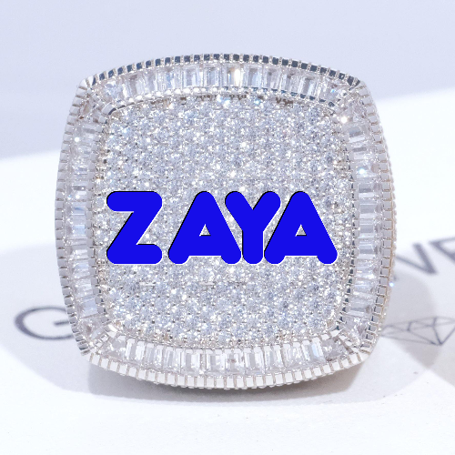 CUSTOM LETTER 3D ICED RING