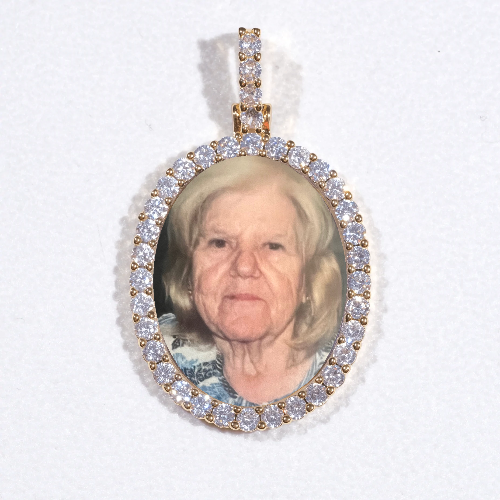 3D Oval Custom Picture Pendant