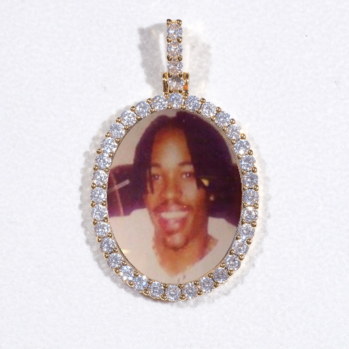 3D Oval Custom Picture Pendant