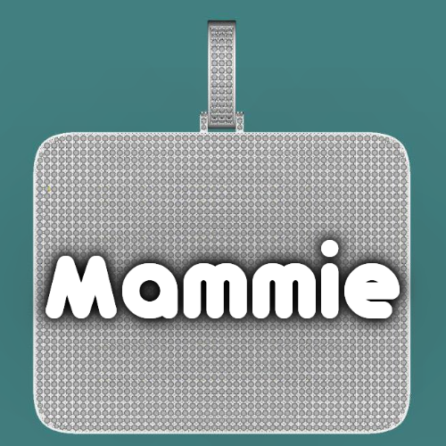 CUSTOM LETTER NECKLACE 3D BIG SQUARE