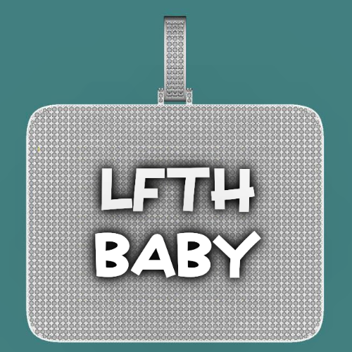 CUSTOM LETTER NECKLACE 3D BIG SQUARE