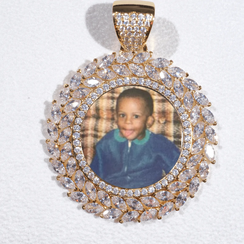 Large 3D Wheat Ear Custom Picture Pendant