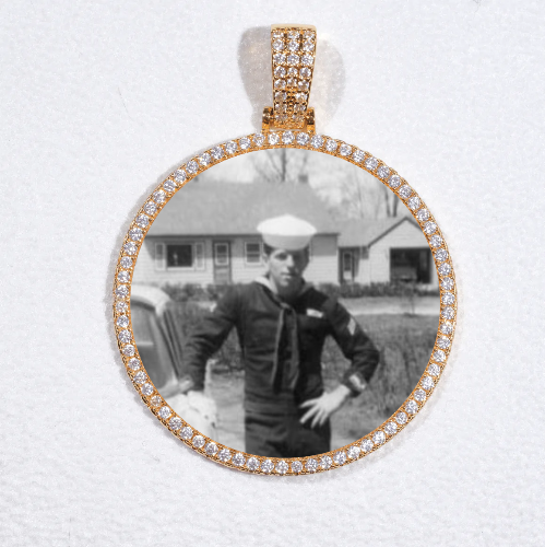 MEDIUM 3D CIRCLE CUSTOM PICTURE PENDANT