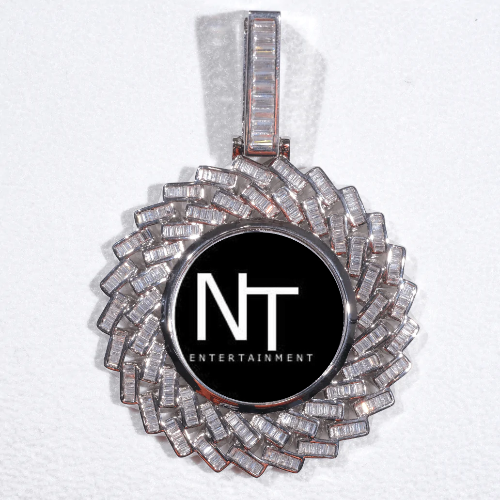 Large 3D Baguette Custom Picture Pendant