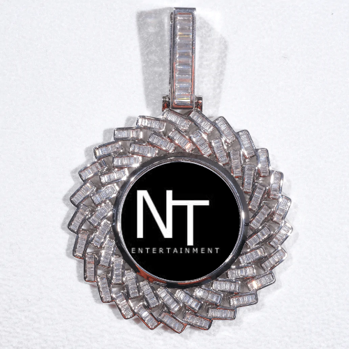 Large 3D Baguette Custom Picture Pendant