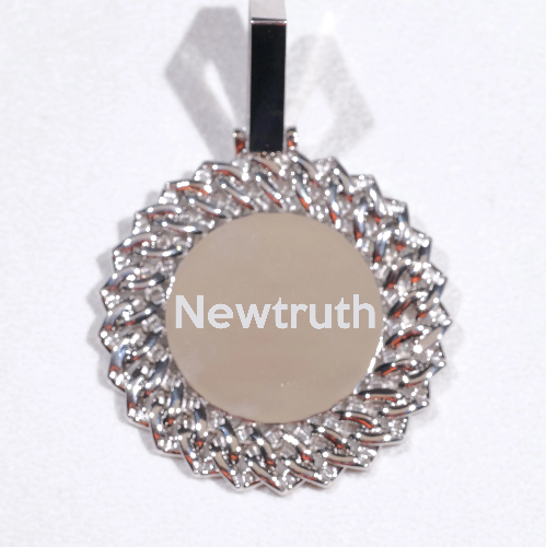 Large 3D Baguette Custom Picture Pendant