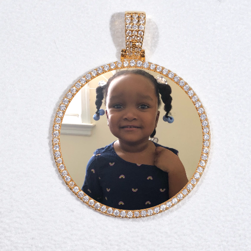 MEDIUM 3D CIRCLE CUSTOM PICTURE PENDANT