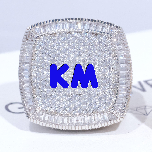 CUSTOM LETTER 3D ICED RING