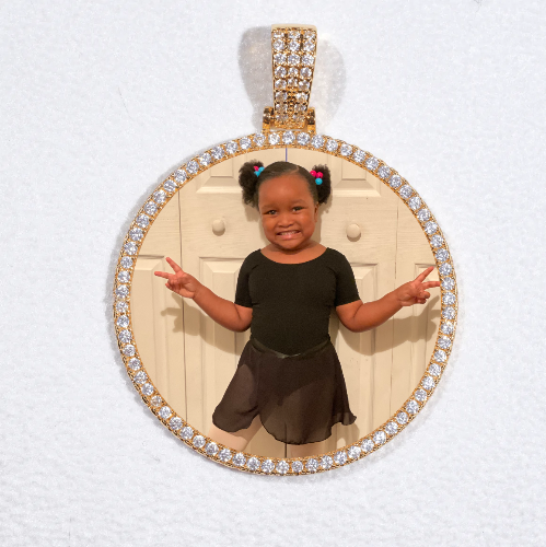 MEDIUM 3D CIRCLE CUSTOM PICTURE PENDANT