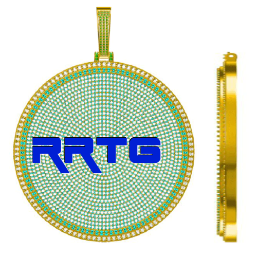 CUSTOM LETTER NECKLACE 3D BIG DISC