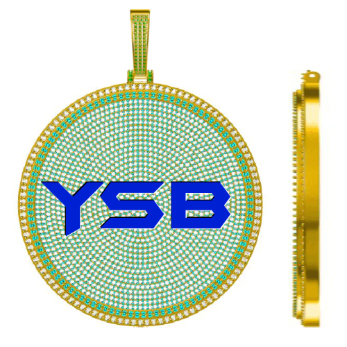 CUSTOM LETTER NECKLACE 3D BIG DISC