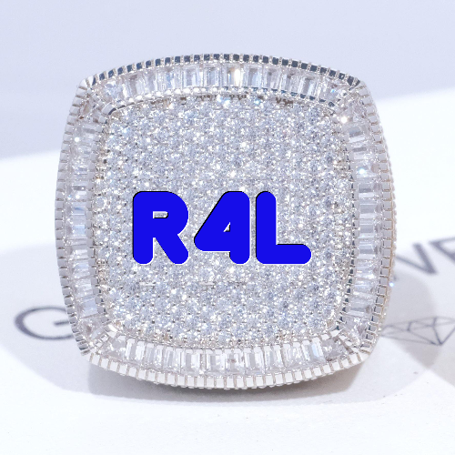 CUSTOM LETTER 3D ICED RING