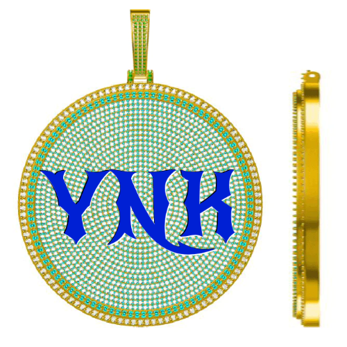 CUSTOM LETTER NECKLACE 3D BIG DISC