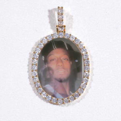 3D Oval Custom Picture Pendant