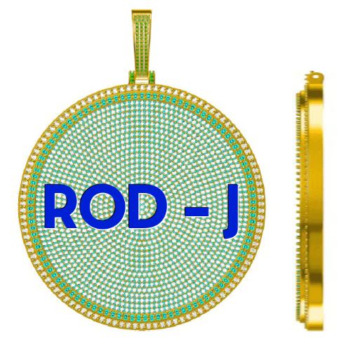 CUSTOM LETTER NECKLACE 3D BIG DISC
