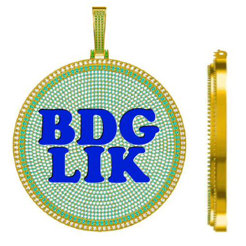 CUSTOM LETTER NECKLACE 3D BIG DISC