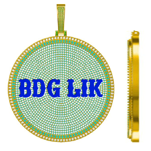 CUSTOM LETTER NECKLACE 3D BIG DISC