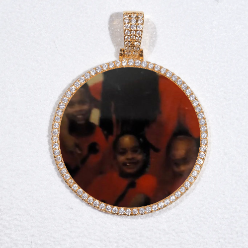 MEDIUM 3D CIRCLE CUSTOM PICTURE PENDANT