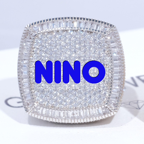 CUSTOM LETTER 3D ICED RING