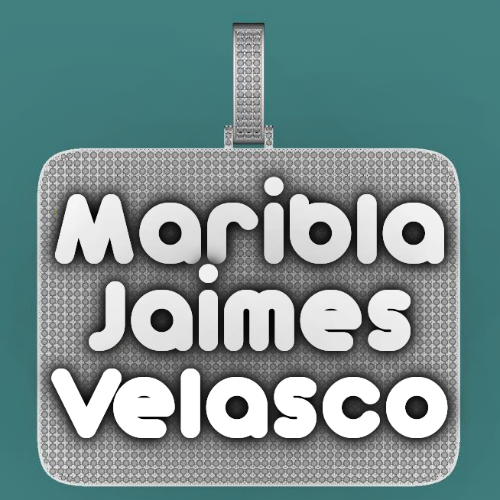 CUSTOM LETTER NECKLACE 3D BIG SQUARE