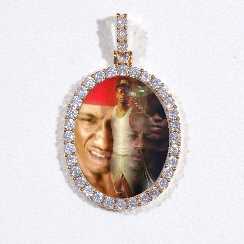 3D Oval Custom Picture Pendant