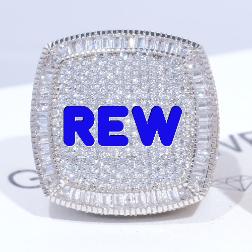 CUSTOM LETTER 3D ICED RING
