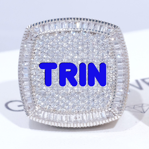 CUSTOM LETTER 3D ICED RING