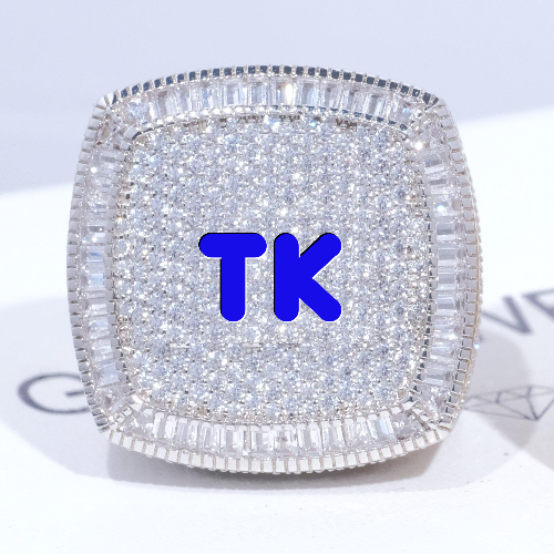 CUSTOM LETTER 3D ICED RING