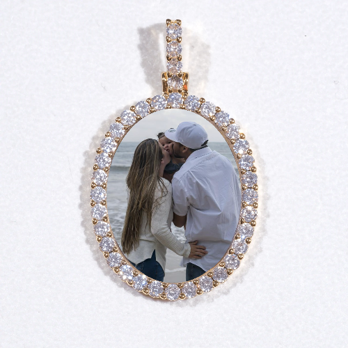 3D Oval Custom Picture Pendant