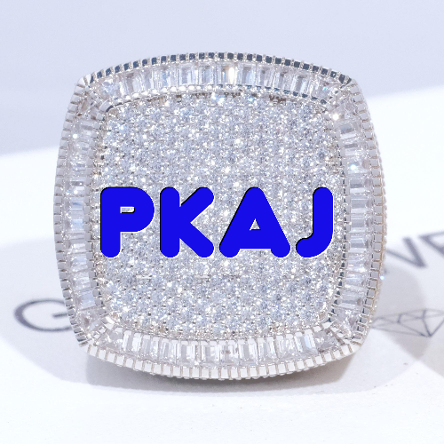 CUSTOM LETTER 3D ICED RING