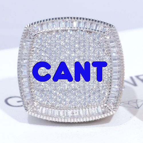 CUSTOM LETTER 3D ICED RING