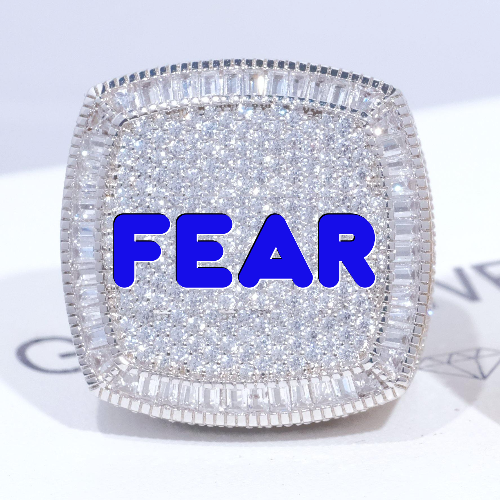 CUSTOM LETTER 3D ICED RING