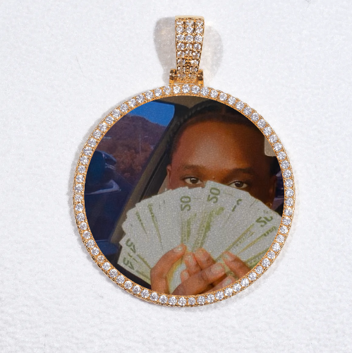 MEDIUM 3D CIRCLE CUSTOM PICTURE PENDANT