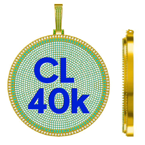 CUSTOM LETTER NECKLACE 3D BIG DISC