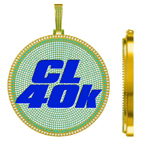 CUSTOM LETTER NECKLACE 3D BIG DISC