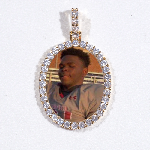 3D Oval Custom Picture Pendant