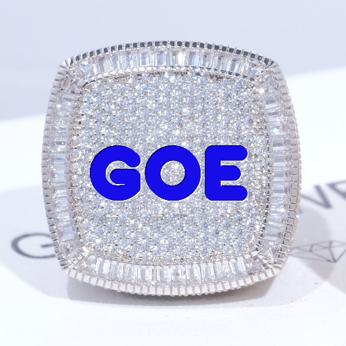 CUSTOM LETTER 3D ICED RING