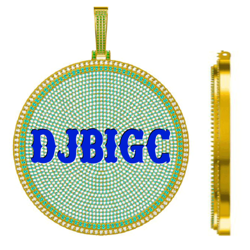 CUSTOM LETTER NECKLACE 3D BIG DISC