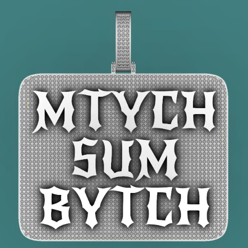 CUSTOM LETTER NECKLACE 3D BIG SQUARE