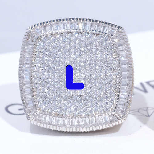 CUSTOM LETTER 3D ICED RING