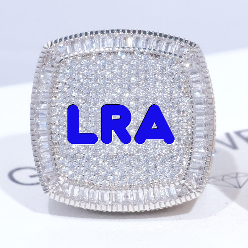 CUSTOM LETTER 3D ICED RING