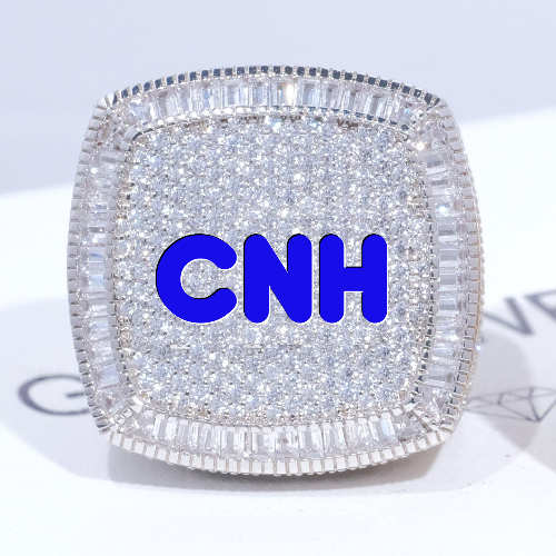 CUSTOM LETTER 3D ICED RING
